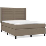 Maison Chic Box spring postelja - Vzmetna postelja z vzmetnico taupe 140x200 cm blago SL8283, (21886467) | Shoptok.si