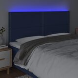  LED uzglavlje plavo 180x5x118/128 cm od tkanine | Eponuda.com