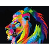 Magic Toys diamantna sestavljanka: barvni lev diamantni slikarski set 40x50cm | Shoptok.si