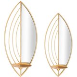Mauro Ferretti Zidni svijećnjak leaf set 2 kom cm 18x13x41-15x13x35 Cijene