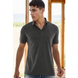Dewberry T8586 MEN'S POLO NECK T-SHIRT-ANTHRACITE-2 Cene