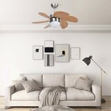 vidaXL stropni ventilator z lučjo 76 cm svetlo rjav Cene