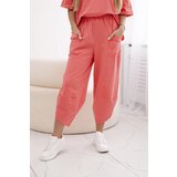 Kesi Włoski Cotton set blouse + trousers apricot | Shoptok.si