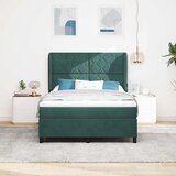  Krevet s opruga kutije Tamnozelena 190 x 140 cm Baršun | shoptok.hr
