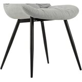 CARRYHOME stol, kovina, tekstil črna, svetlo modra | Shoptok.si