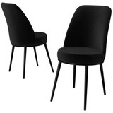Hanah home set trpezarijskih stolica Jaxe 4 kom, crna tkanina Babyface, crne metalne noge | Eponuda.com