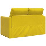 Podni kauč na razvlačenje 2-u-1 tamnožuti 122x204x55 cm baršun | Eponuda.com