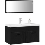  Set namještaja za kupaonicu 3 kom. Crni hrast Konstruirano drvo | shoptok.hr