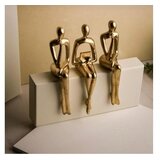 WALLXPERT Dekorativna figura Ers1277, 17 x 5 cm, Zlatno-bijela | Eponuda.ba