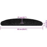  Prostirke za stepenice 30 kom 65x21x4 cm Crne poluokrugle velike | shoptok.hr
