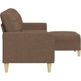  Trosjed s tabureom smeđi 210 cm od tkanine | shoptok.hr