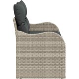  Vrtni kauč s jastukom Svjetlosiva 121 x 62 x 69cm poliratan | shoptok.hr