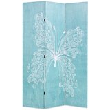  Sklopiva sobna pregrada s uzorkom leptira 120 x 170 cm plava | shoptok.hr