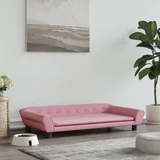  Krevet za pse ružičasti 100 x 50 x 21 cm baršunasti