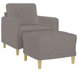  Fotelj s stolčkom za noge taupe 60 cm blago, (20910293) | Shoptok.si