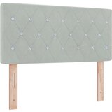 vidaXL Uzglavlje s kristalnim gumbima, svjetlosivo, 90 cm od baršuna | shoptok.hr