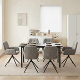  Okretne blagovaonske stolice 6 pcs Umetnička suknja koža | shoptok.hr