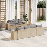 vidaXL 8-dijelni set vrtnih sofa od poliratana s jastucima bež | shoptok.hr
