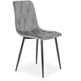 Modern Home Set od 4 prošivene baršunaste stolice za blagovaonicu i dnevni boravak - sive | shoptok.hr