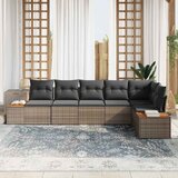  Sjedeća garnitura za vrt 6 kom. Siva Poli ratan Svjetlosiva 319 x 154 x 69 cm | Shoptok.si