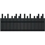  Stensko posteljno vzglavje črno 204x3x80 cm trdna borovina, (20735809) | Shoptok.si