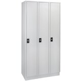 Wolf Garderobna omara, 3 razdelki s širino po 300 mm, svetlo siva / svetlo siva | Shoptok.si