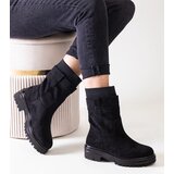 Gemre Ralia Black Slip-On Sock Boots | Shoptok.si