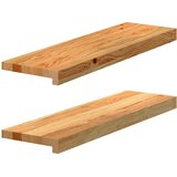  Prozorske klupice 2 kom svijetlosmeđe 70x20x2 cm masivne hrast | Eponuda.com