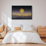  Slika - Futuristic landscape 3 (1 Part) Wide 60x40 U crnom drvenom okviru | shoptok.hr