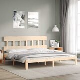  Okvir kreveta bez madraca 200 x 200 cm od masivne borovine | shoptok.hr