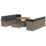  Sjedeća garnitura za vrt s jastukom Siva 100 x 100 x 71 cm | shoptok.hr
