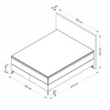 Hanah home bračni krevet fresh 180 x 200 grey