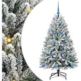 vidaXL Umestno božično drevo Zelena in Bela 150 cm PVC in kovina | Shoptok.si