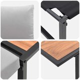  Vrtni set za objed 3 pcs Svijetlo siva Čelik | shoptok.hr