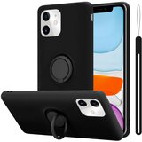  Ohišje združljiv z Apple v tekoči črni barvi - zaščitni pokrov iz fleksibilnega silikona TPU z obročem, (20587878) | Shoptok.si