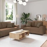  Dvodijelni set sofa s jastucima, smeđa tkanina | shoptok.hr