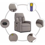  Masažni naslonjač na podizanje od tkanine smeđesivi | shoptok.hr