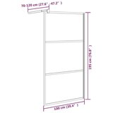 vidaXL Pregrada za tuširanje 100 x 195 cm s mutnim staklom ESG crna | shoptok.hr