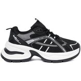 Shelvt Black sneakers with a breathable upper and a chunky white sole Cijene