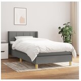  Krevet s oprugama i madracem tamnosivi 90x200 cm od tkanine | shoptok.hr