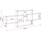  Polica na zidu Dimljeni hrast 130 x 10 x 50 cm | shoptok.hr