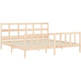  Kreveta s uzglavljem 200 x 200 cm od masivnog drva | shoptok.hr