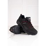 DK Men's trekking shoes on a thick sole black and red Cijene