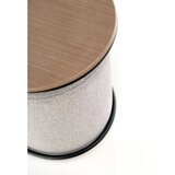  Komplet konferencijski stočić NILDO 90x45 cm + 2 tabureta braon/siva | Eponuda.com