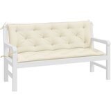 vidaXL Blazina za vrtno klop 2 kosa kremno bela oxford tkanina | Shoptok.si