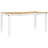  Blagovaonski stol Corona bijeli 160x80x75cm od masivne borovine | shoptok.hr