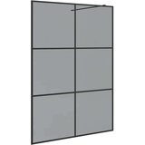  Zid za walk-in tuš Crna 140 x 195 cm Staklo otporno na udarce | shoptok.hr