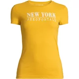 AÉROPOSTALE Majica 'JULY NEW YORK' narančasto žuta / bijela