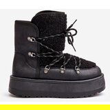 Boto Women's Snow Boots On Platform With Lacing Black Riaviana | Shoptok.si