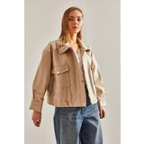 Bianco Lucci Women's Leather Jacket with Double Large Pockets | Eponuda.ba